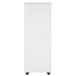 Cabinet roulant Blanc 53 x 39 x 103 cm Bois de Pin Massif 633256633256