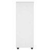 Cabinet roulant Blanc 53 x 39 x 103 cm Bois de Pin Massif 633256633256