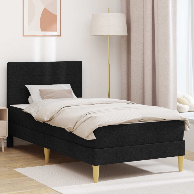 Cadre de lit Noir 90 x 200 cm Polyester 633258633258