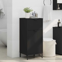Cabinet de salle de bain avec tiroir Noir 39,5 x 36 x 88 cm 633262633262