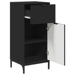 Cabinet de salle de bain avec tiroir Noir 39,5 x 36 x 88 cm 633262633262