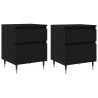 Cabinet de chevet avec tiroir 2 pcs Chêne noir 40 x 35 x 50 cm 633264633264