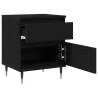 Cabinet de chevet avec tiroir 2 pcs Chêne noir 40 x 35 x 50 cm 633264633264