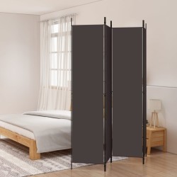Cloison de séparation 4 panneaux Marron 200x220 cm Tissu 633267633267