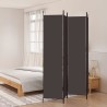 Cloison de séparation 4 panneaux Marron 200x220 cm Tissu 633267633267