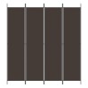 Cloison de séparation 4 panneaux Marron 200x220 cm Tissu 633267633267