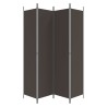 Cloison de séparation 4 panneaux Marron 200x220 cm Tissu 633267633267