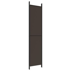 Cloison de séparation 4 panneaux Marron 200x220 cm Tissu 633267633267