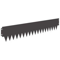 Bordure de Pelouse 20 pcs 103 x 20 cm métal Noir 633271633271