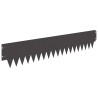 Bordure de Pelouse 20 pcs 103 x 20 cm métal Noir 633271633271
