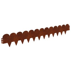 Bordure de Pelouse 20 pcs 103 x 15 cm Acier Rouillé 633272633272