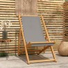 Chaise de plage Gris clair Bois de teck massif 633281633281