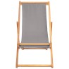 Chaise de plage Gris clair Bois de teck massif 633281633281