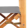 Chaise de directeur Marron et gris clair Bois de teck massif 633282633282