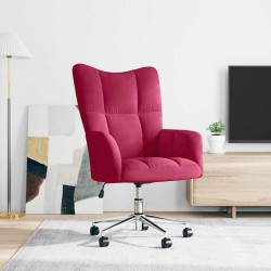Chaise de relaxation Rouge bordeaux Velours 633295633295