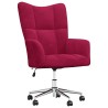Chaise de relaxation Rouge bordeaux Velours 633295633295