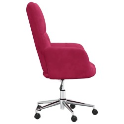 Chaise de relaxation Rouge bordeaux Velours 633295633295