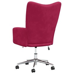 Chaise de relaxation Rouge bordeaux Velours 633295633295