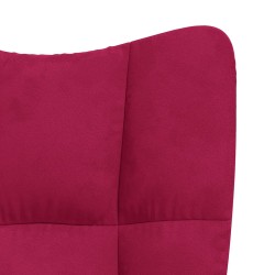 Chaise de relaxation Rouge bordeaux Velours 633295633295