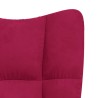 Chaise de relaxation Rouge bordeaux Velours 633295633295