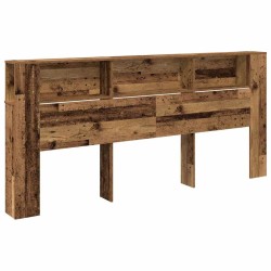 Cabinet de Tête de Lit Bois ancien 220 x 18,5 x 102,5 cm 633296633296