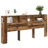 Cabinet de Tête de Lit Bois ancien 220 x 18,5 x 102,5 cm 633296633296