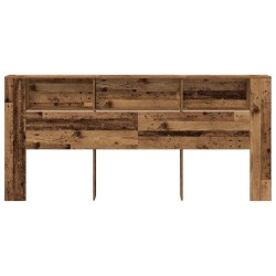 Cabinet de Tête de Lit Bois ancien 220 x 18,5 x 102,5 cm 633296633296
