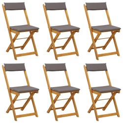Chaises de bistrot d'extérieur 6 pcs Gris foncé 40 x 53 x 80 cm 633297633297