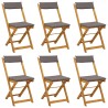 Chaises de bistrot d'extérieur 6 pcs Gris foncé 40 x 53 x 80 cm 633297633297