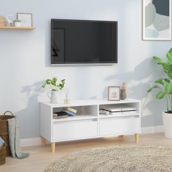 Meuble TV blanc 100x34,5x44,5 cm bois d'ingénierie 633305633305