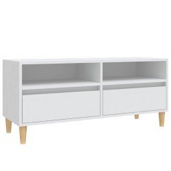 Meuble TV blanc 100x34,5x44,5 cm bois d'ingénierie 633305633305