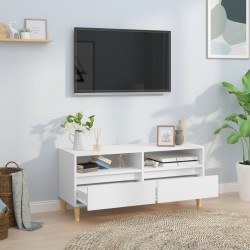 Meuble TV blanc 100x34,5x44,5 cm bois d'ingénierie 633305633305