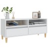 Meuble TV blanc 100x34,5x44,5 cm bois d'ingénierie 633305633305