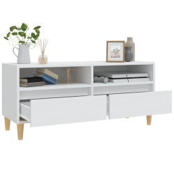 Meuble TV blanc 100x34,5x44,5 cm bois d'ingénierie 633305633305