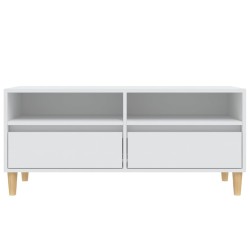 Meuble TV blanc 100x34,5x44,5 cm bois d'ingénierie 633305633305