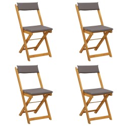 Chaises de bistrot d'extérieur 4 pcs Gris foncé 40 x 53 x 80 cm 633306633306