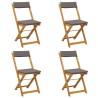 Chaises de bistrot d'extérieur 4 pcs Gris foncé 40 x 53 x 80 cm 633306633306