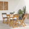 Chaises de bistrot d'extérieur 4 pcs Gris foncé 40 x 53 x 80 cm 633306633306