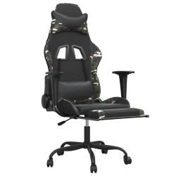 Chaise de jeu de massage repose-pied Noir&Camouflage Similicuir 633307633307