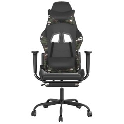 Chaise de jeu de massage repose-pied Noir&Camouflage Similicuir 633307633307