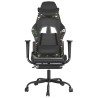 Chaise de jeu de massage repose-pied Noir&Camouflage Similicuir 633307633307