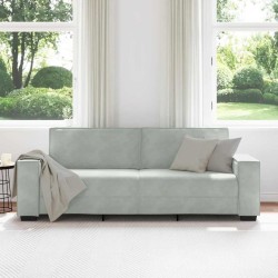 Canapé à 3 places Gris clair 220x78x84 cm Velours 633310633310