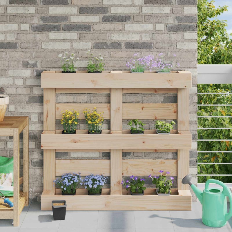 Caisses à fleurs pour palettes Euro 24 pcs Noir 633311633311