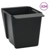 Caisses à fleurs pour palettes Euro 24 pcs Noir 633311633311