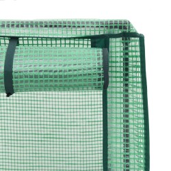 Jardinière de jardin avec couverture de serre et roues 2 pc PP 633324633324