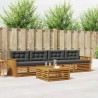 Ensemble de canapés d'extérieur 5 pcs Naturel et Anthracite 633325633325