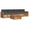 Ensemble de canapés d'extérieur 5 pcs Naturel et Anthracite 633325633325