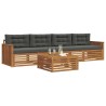 Ensemble de canapés d'extérieur 5 pcs Naturel et Anthracite 633325633325