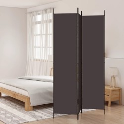 Cloison de séparation 3 panneaux Marron 150x220 cm Tissu 633329633329