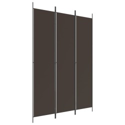 Cloison de séparation 3 panneaux Marron 150x220 cm Tissu 633329633329